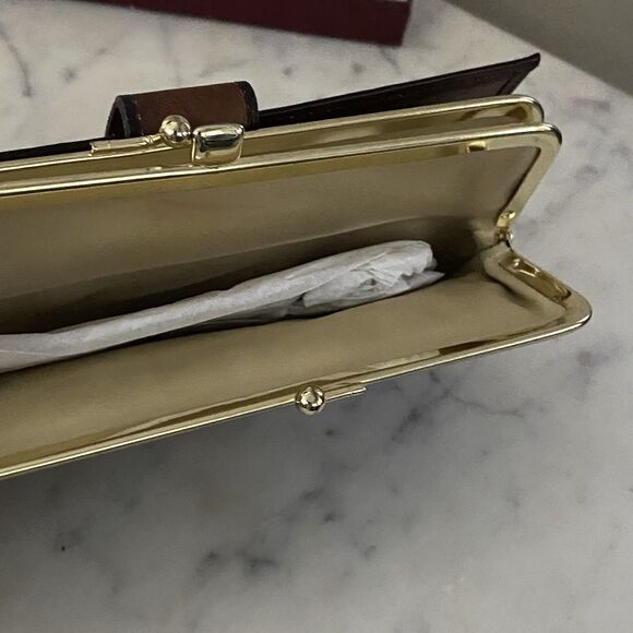 Vintage NOS Buxton Genuine Leather Brown Wallet Organizer Equestrian Vibes - Picture 10 of 11